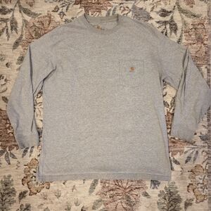 Carhartt Heather Gray Long Sleeve Shirt With Pocket - Men's XL